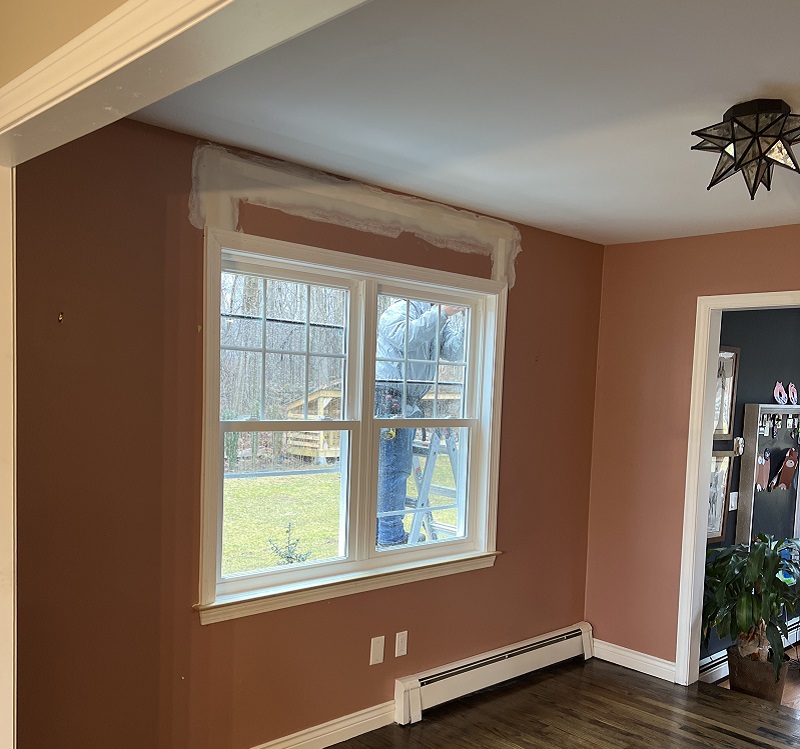 Cutting in a new window - Pella 250 double hung in Danbury, CT